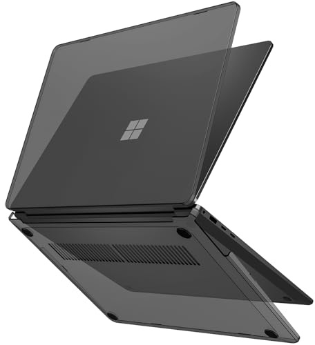 ProCase Funda Protectora para Microsoft Surface Laptop 7 de 13.8 Pulgadas Lanzamiento 2024, Carcasa Transparente de Duro con Diseño Ligero y Duradero - Negro