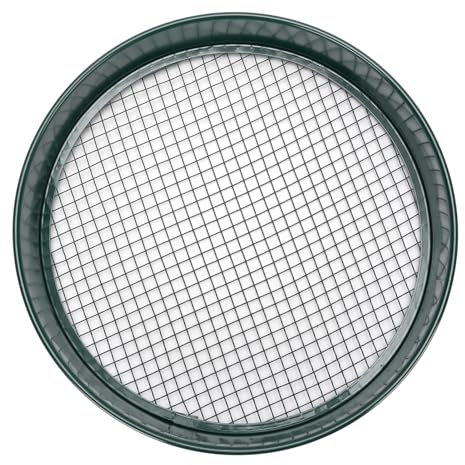 TYTOGE Garden Sieve Soil Sieve with Interchangeable Mesh Sizes 3mm 6mm 9mm 12mm Garden Riddle Planting Soil Sifter Tool Dark Green