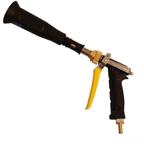 ZAMETTER Pulverizador de niebla de alta presión de acero inoxidable resistente Ga-rden Pulverizadores ajustables de alta presión para riego de jardín, huerto, viñedo, 28 cm, negro