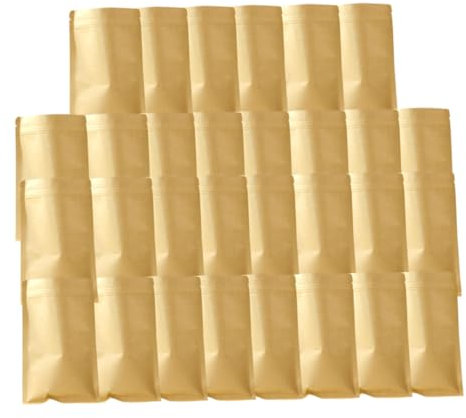 BEBEMOKO 100stücke Kraftpapiertüten Selbstabdichtend Für Lebensmittel Lagerung Praktische Packtaschen Aus Hochwertigem Material Für Süßigkeiten Kaffeebohnen Und