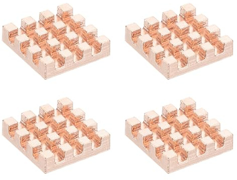 PATIKIL Kupfer Kühlkörper 12x12x3mm, 4 Stück Kühlkörper Kühler Radiator Kompatibel mit Raspberry für Chip CPU Power Transistor FET IC Leistungsverstärker