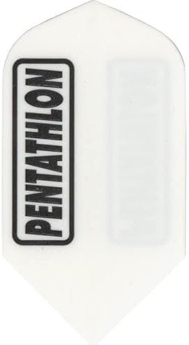 US Darts 3 Sets (9 Flights) Pentathlon White Slim Dart Flights - 100 Micron #45