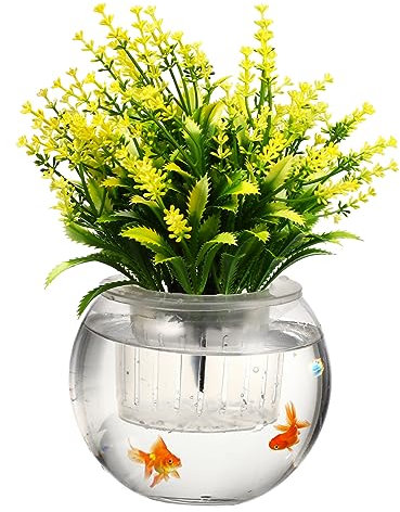 ibasenice Maceta Hidropónica con Cesta Extraíble y Gran Capacidad de Vidrio Alta Penetración para Plantas Adecuado para Cultivo Interior y Exterior