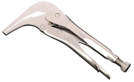 Locking Pliers, 90 Degree Bent Nose Pliers, Sheet Metal Tool, Curved Jaw for Home Repairs, Multi, 11cmx22cm