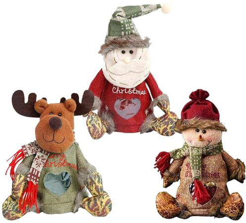 Weihnachtliche Puppen Geschenkbeutel, Wiederverwendbarer Santa Stoff Süßigkeiten Beutel, Deko Geschenkbeutel Für Küche Kinderzimmer Wohnzimmer Familienfeier Schreibtisch Esszimmer
