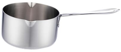 TOYZFRIENDY Cacerola de Acero Inoxidable Diseño Antigoteo Mango Resistente al Calor para Leche Salsas y Cocina Inducción y Gas