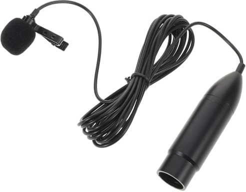 Gatuida Professional Wearable Lavalier Microphone and Xlr Three-pin Interface with 48v Phantom Power Metal and Plastic Build, Portable and Plug and Play Design for Live Broadcasts