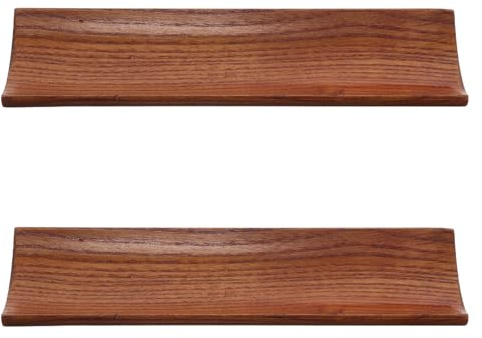 BAZEITFLOW Bandeja de Madera Maciza Rectangular 2 Piezas Platos para Sushi y Aperitivos Soporte para Postres y Fruta Bandeja Rústica para Servir Cenas y Reuniones