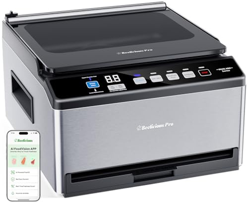 DualCore CVS101 Chamber Vacuum Sealer for Liquids & Sous Vide, 6L Dual Vacuum Zones & Extra-Wide Bag Clamp, 230W Dual-Core Dry Pump x4, Commercial-Grade Food Packaging Machine for Home Use