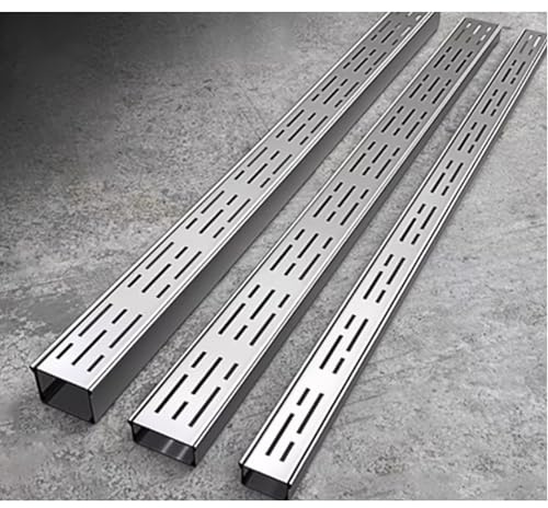 Sistema di drenaggio in acciaio inox, scarico lineare per doccia, griglia di scarico a canale stretto per cortile, patio, vialetto, garage
