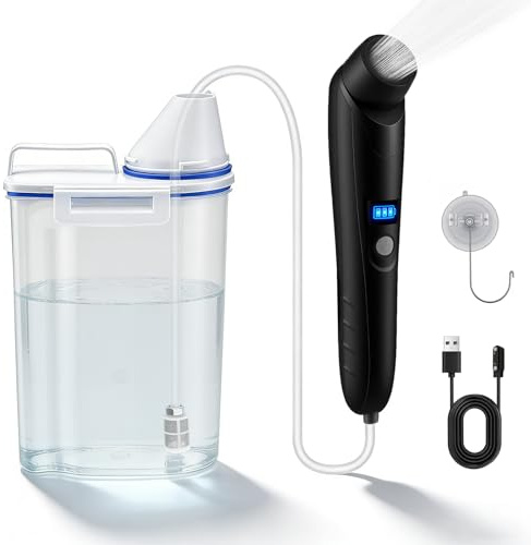Normodic Portable Bidet, Travel Bidet Sprayer for Toilet UK, Electric Rechargeable Handheld Bidet with 2.5L Water Tank for Bathroom, Camping, Muslim Shower, Personal Hygiene, Postpartum Care (Black)