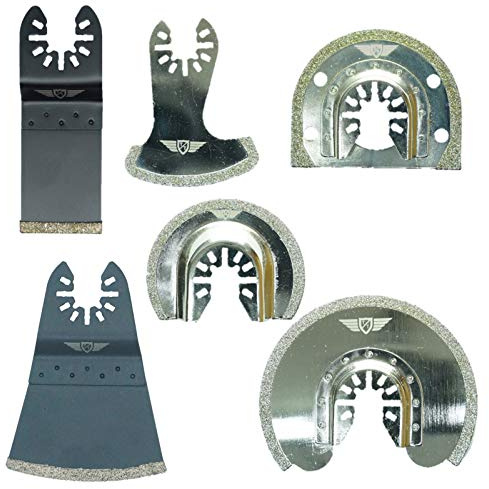 TopsTools 6pcs FAKD6 Grout Fast Fit Multitool Blades | Compatible with DeWalt, Stanley, Black & Decker, Bosch, Fein (Non-StarLock), fast fit diamond grout blades remove grout