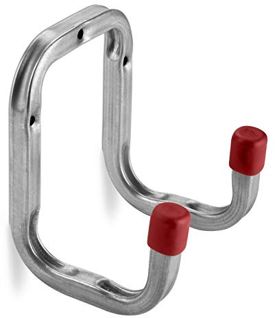 OrgaTech 5 x Doppelhaken 120 x 90 mm Gerätehalter | Montagehaken Allzweckhaken