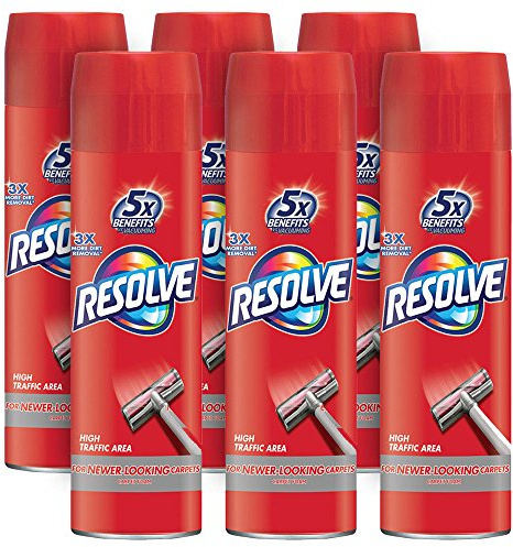 Resolve - 0-19200-00619-4 0-1920088365 High Traffic Carpet Foam Used to Clean, Freshens, Softens and Removes Stains, 132 oz, 1.38 lb. (Pack of 6)