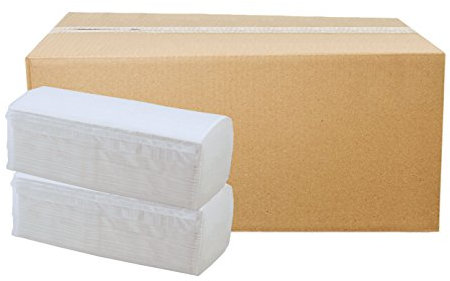 4.000 Blatt Papierhandtücher Premium Falthandtuch weiß Hochweiß 2-lagig 25 x 23 cm ZZ-Falz