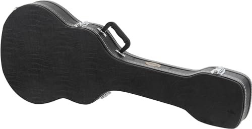 ROCKTILE Gitarrenkoffer für Halbakustik Gitarre ES-Style II - gepolstertes Hardcase - integriertes Innenfach - abschließbar - Gesamtlänge: 106 cm - Schwarz