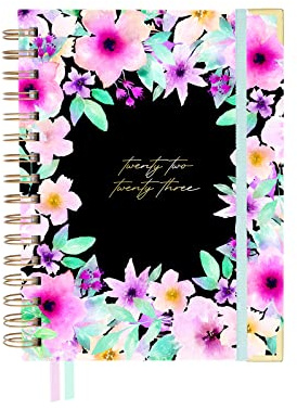 Takenote Calendario 22-23 con visualizzazione settimanale, formato A5, 15 x 20 cm, rilegatura a spirale, 2 strisce adesive e una tasca portadocumenti. Takenote