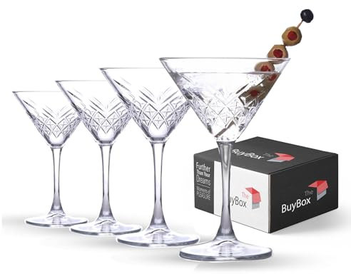 the mask el turko Vintage Martini Glasses Set of 4, Cocktail Glasses, Espresso Martini Glasses, Margarita Glasses, Prosecco Glasses, Coupe Glasses, Champagne Glasses with Long Stem (Timeless 7.7oz)