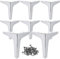 MIVIDE 8 patas para muebles, 15 cm, moderna pata de mesa de metal, capacidad de carga de hasta 800 kg, pata triangular para muebles (plata)