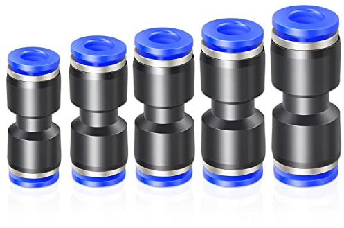 ERGAOBOY 60 pièces, tubes de diamètre extérieur 6,8,10,12mm, kits de raccords Push to Connect, connecteurs pneumatiques droits (PU4 PU6 PU8 PU10 PU12)