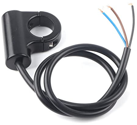 Motorrad Lenkerschalter, Blinkerschalter, 22mm Schwarz Universal Lenkerschalter Warnblinklicht Kabelschalter für Scheinwerfer, Nebelscheinwerfer, Bremslichtschalter (Typ B)