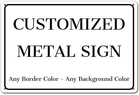 Custom Outdoor Metal Sign - 12 x 8 Personalized Aluminum Rust-Proof Entrance, Garden, Hazard, Intersection, Parking, and Decorative Signs