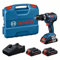 Bosch Professional 18V System perceuse-visseuse à percussion sans-fil GSB 18V-55 (moteur sans charbon, 55 Nm, 1 750 tr/min, avec 3 batteries ProCORE 4.0Ah, chargeur GAL 18V-40, dans L-Case)