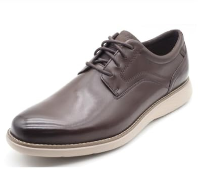 Rockport Men's Garett Plain Toe Dark Brown 11 Medium