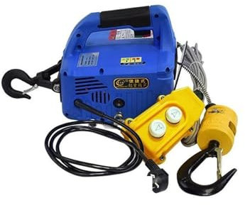 KOZWAY Montacargas eléctrico 50 0KG Polipasto eléctrico portátil cabrestante eléctrico de Acero eléctrico Cuerda Elevador eleval (Size : 3 in 1)