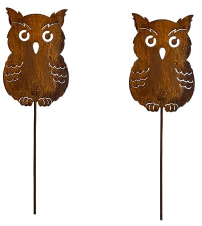 VOCUE Decorazione da giardino in metallo con animali arrugginiti per decorazioni esterne, accessorio decorativo per esterni