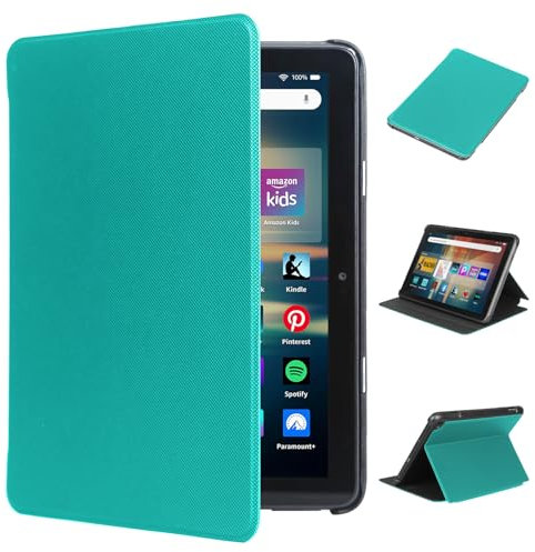 Neu Fire 8 Tablet Case (14th/12th/10th Gen, 2024/2022/2020 Release), TOKILO Soft PU Ledertasche mit verstellbarem Stand Auto Wake/Sleep, Nicht Fit für iPad 8-Zoll Tablet, Grün