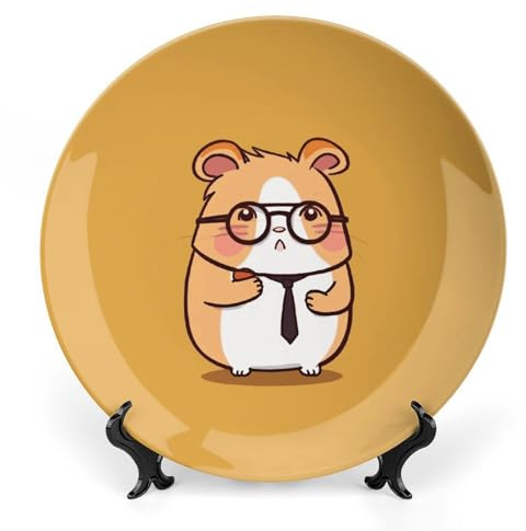 JTKBNVM Assiettes décoratives en porcelaine anglaise de 18 cm avec support de présentation - Ornement en céramique faite à la main pour la maison et le bureau
