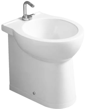 Barbottina Bidet a Terra Filo Parete in Ceramica Serie Ischia