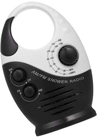 Angoily Tragbares Duschradio Am/fm mit Akku Kompaktes Badezimmer Soundsystem für Reisen Outdoor und Pool Robustes Badezimmer Radio mit Klarem Klang
