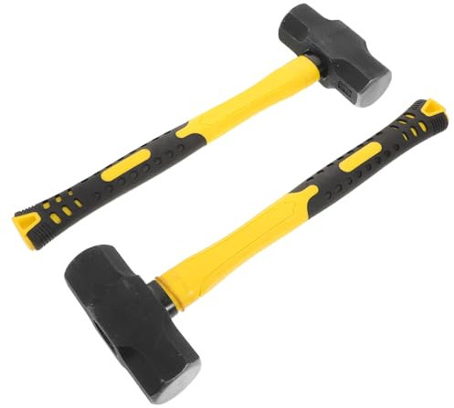 BUGUUYO 2pezzi Martello Ottagonale in Acciaio Al Carbonio Impugnatura Ergonomica Per Demolizione Muri e Calcestruzzo Per Costruzione e Lavori Pesanti