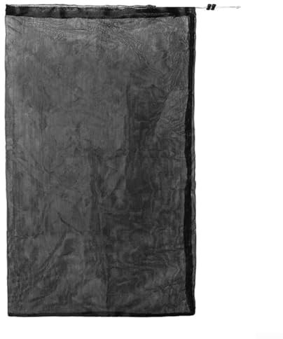 Sac de collecte de déchiqueteuse de bois de jardin de 61 x 122 cm, sac en maille de rechange pour broyeur de feuilles électrique avec corde en nylon robuste double système de verrouillage