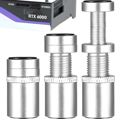 Soporte Tarjeta Grafica de Aluminio, Soporte GPU Ajustable (26-50mm) para Evitar la Flexión de la Tarjeta de Video, Base Antideslizante, Fácil Instalación