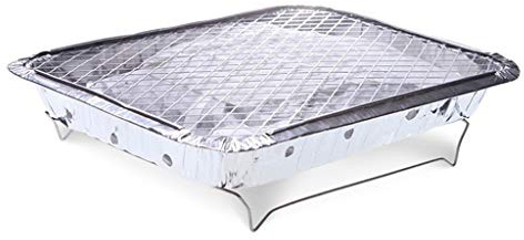 Tappetino da taglio portatile per barbecue con vassoio in alluminio usa e getta per barbecue per casa e all'aperto