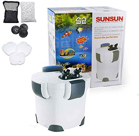 SunSun HW-302 3-Stage 265GPH External Canister Filter with Media Kits