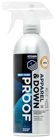 STORM Heat-Cure Apparel & Down Proofer Spray 500ml | Spray-on Waterproofing Solution To Restore Water Repellent Properties to Technical Waterproof Clothing & Down-filled Items