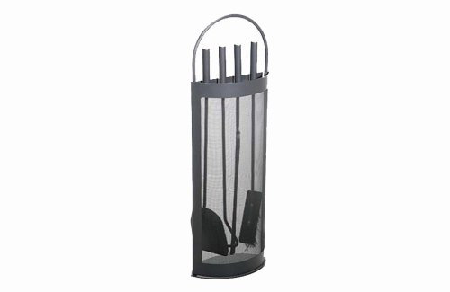 QUEENSHOME 658816 Kaminbesteck 4-teilig, pulverbeschichtet