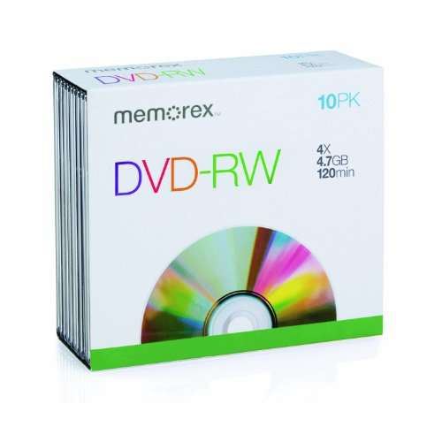 Memorex DVD-RW 120Min 4,7GB 4x Slim Case (10 Disc)