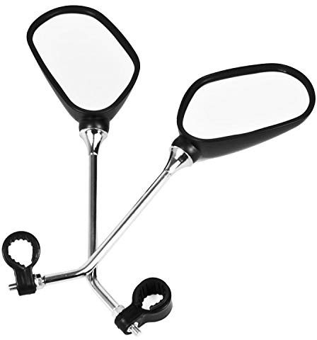 TekBox Bike Mirrors with Reflectors For Bicycle Mobility Scooter Handlebars