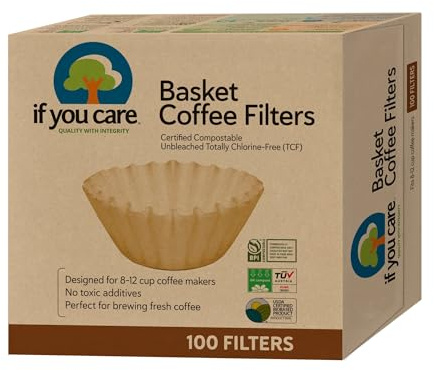 2 x 100 Basket Coffee Filters Unbleached Totally Chlorine-Free by If You Care