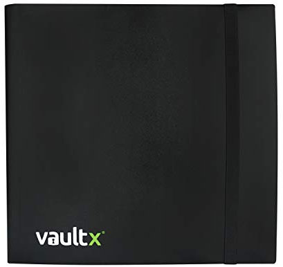 Vault X Raccoglitore per Carte da Collezione a 12 Tasche con Cinturino, 480 Carte, Formato Standard, 20 Pagine a Caricamento Laterale, Raccoglitore per Giochi di Collezionabili, TCG (Nero)