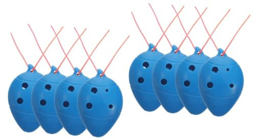 Vaguelly 2 Sets Kunststoff-okarina mit 6 Löchern Musikinstrument für Jungen und Mädchen Musiker 4 Stück