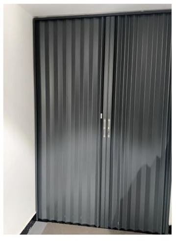 Abschließbare Akkordeon-Falttür, Aluminium, wasserdicht, einziehbar, Raumteiler für Schlafzimmer, Badezimmer, Outdoor-Schiebetür