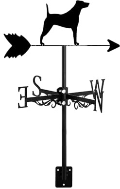 ANCNA-U Dogs Vane Creative Jack Russell Dog,Rottweiler Decoration Metal Weathervane Roof Mount for Outdoor Garden Patio Yard Farm Scene Ornament, Rottweiler Dog