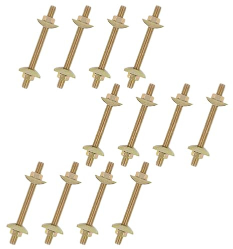 Dagran 12 Piezas Conector de Encimera, M8 x 100 mm Latón Conector de Muebles Tornillos Montaje Conectors de Mariposa, Perno de Conexión, Sujetadores de Mesa para Conectar Mesa Superior Cama Carnicero