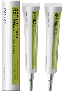Retinal Shot Tightening Booster, åtstramande Retinol ögonkräm, djup fuktkräm för att strama åt ansiktet, förbättrar elasticiteten, lämplig för alla hudtyper (2 st)